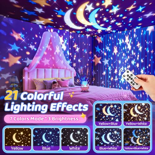 Detalle 2 de One Fire Jouet Fille Cadeau Fille — Veilleuse projecteur ciel étoilé et galaxie