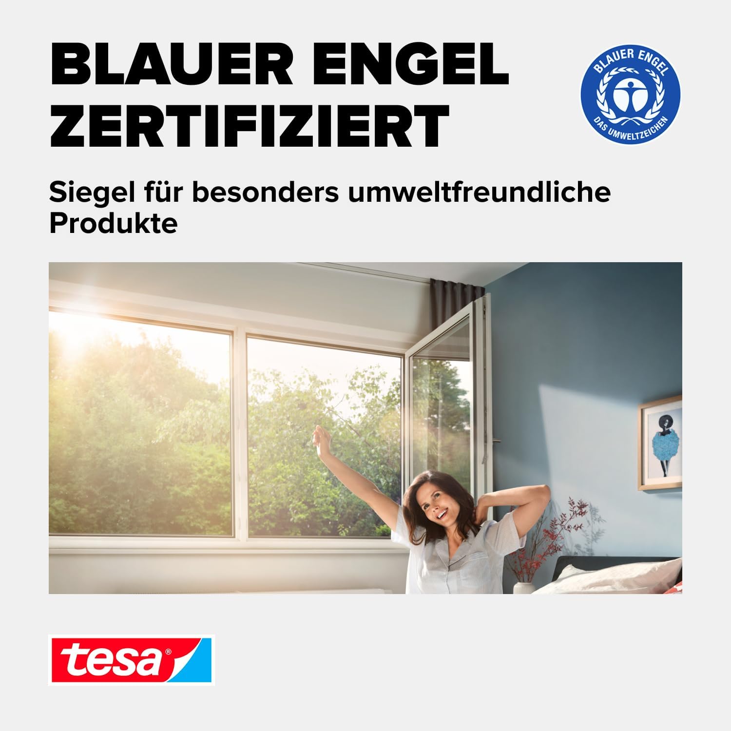 Thumbnail 6 de tesa INSECT STOP 2-in-1 Pollen- und Fliegengitter Premium (zuschneidbar) – Anthrazit, 120 x 240 cm