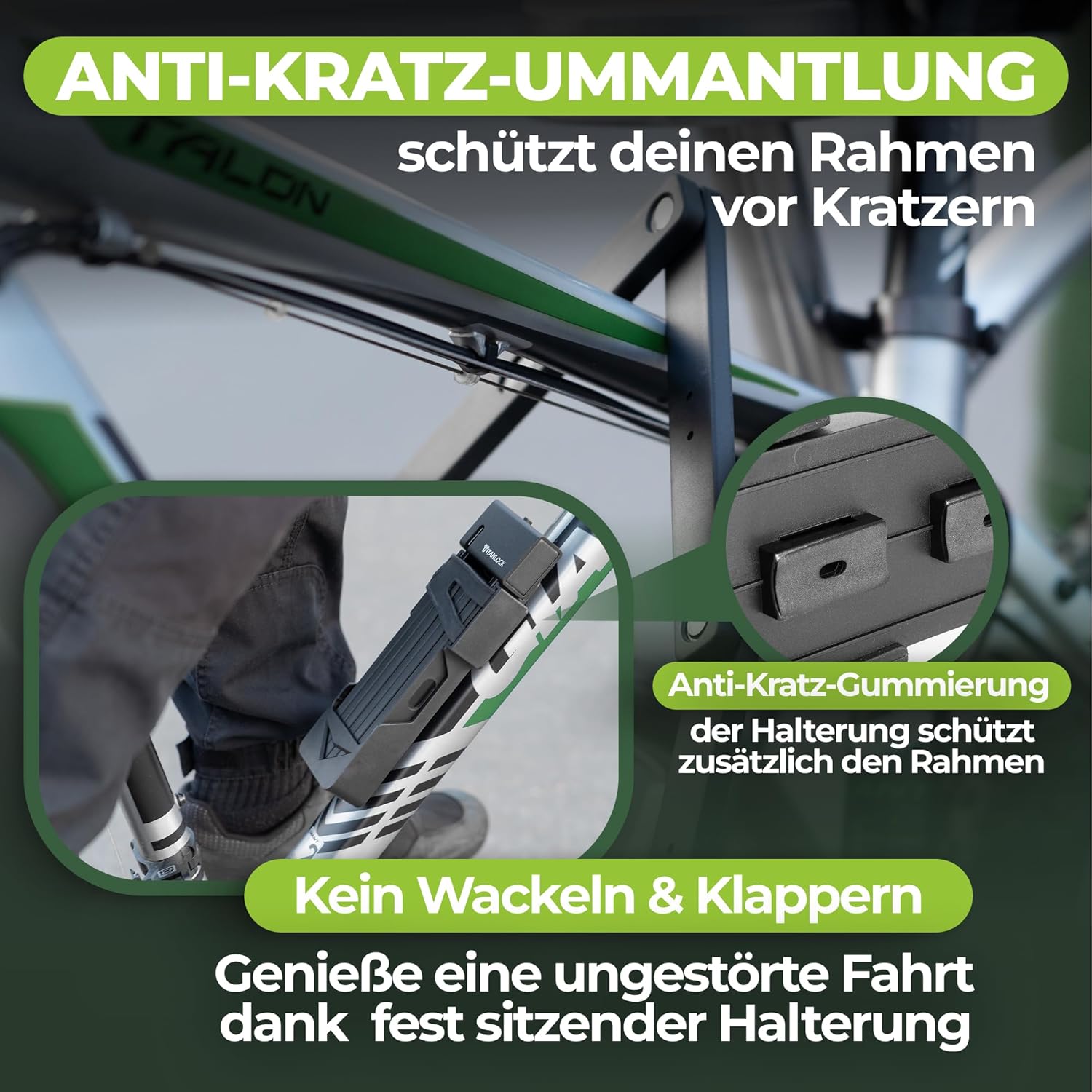 Thumbnail 1 de TITANLOCK Fahrradschloss Faltschloss Diebstahlsicher „Das Original“ (TITAN Secure, Schnell- & leicht montierbar)