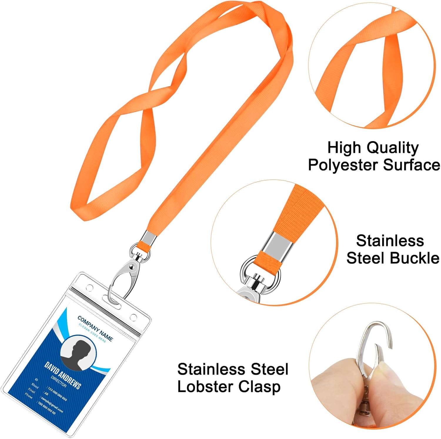 Thumbnail 3 de 10 Sets Badge Card Holders with Lanyards 📎