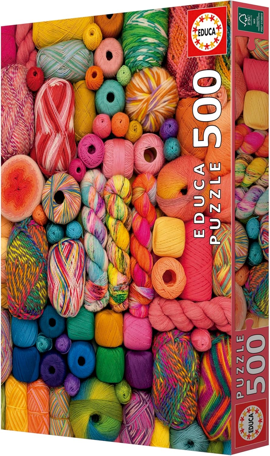 Thumbnail 4 de Puzzle Educa « Fils » 500 pièces pour adultes, motifs géométriques abstraits (34 x 48 cm, dès 11 ans)