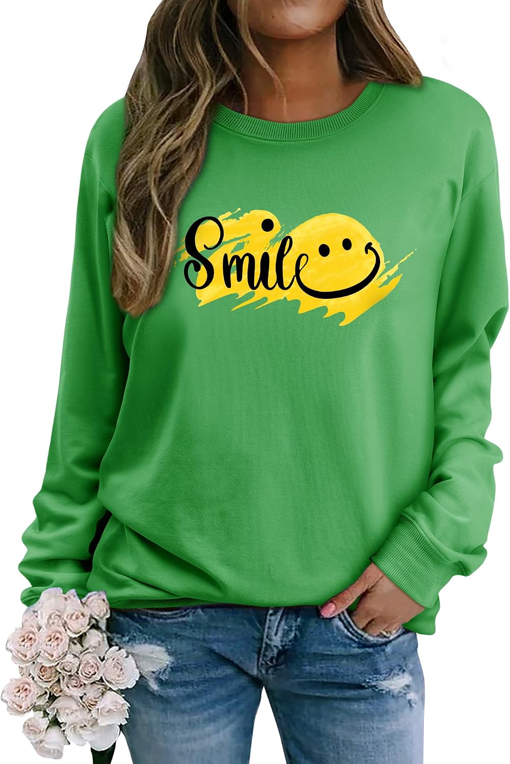 Thumbnail 6 de WIEIYM Smile Cotton Crewneck Sweatshirt