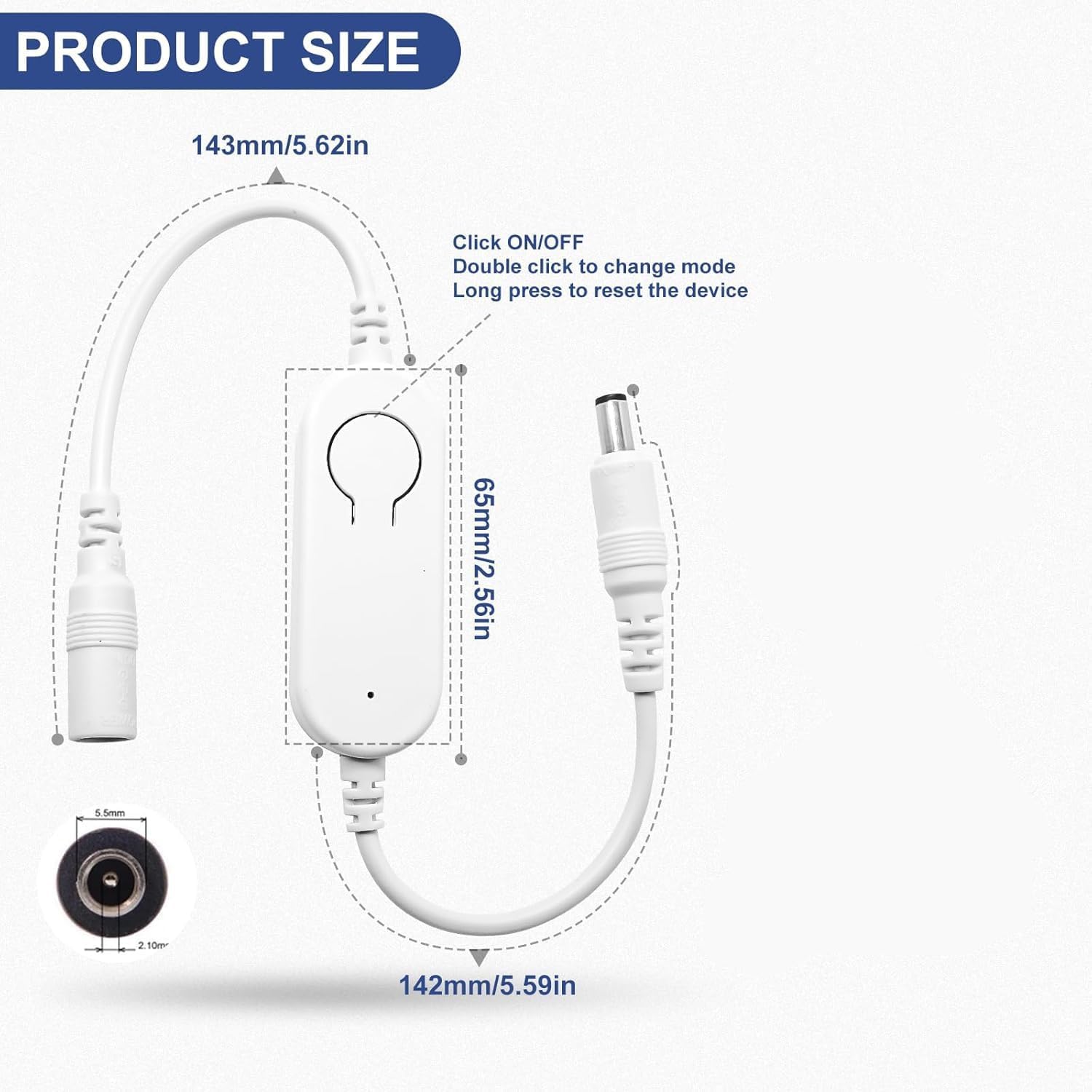 Detalle 2 de JBdusn COB-LED ledstripcontroller DC12-24V met wifi, Bluetooth en app-bediening