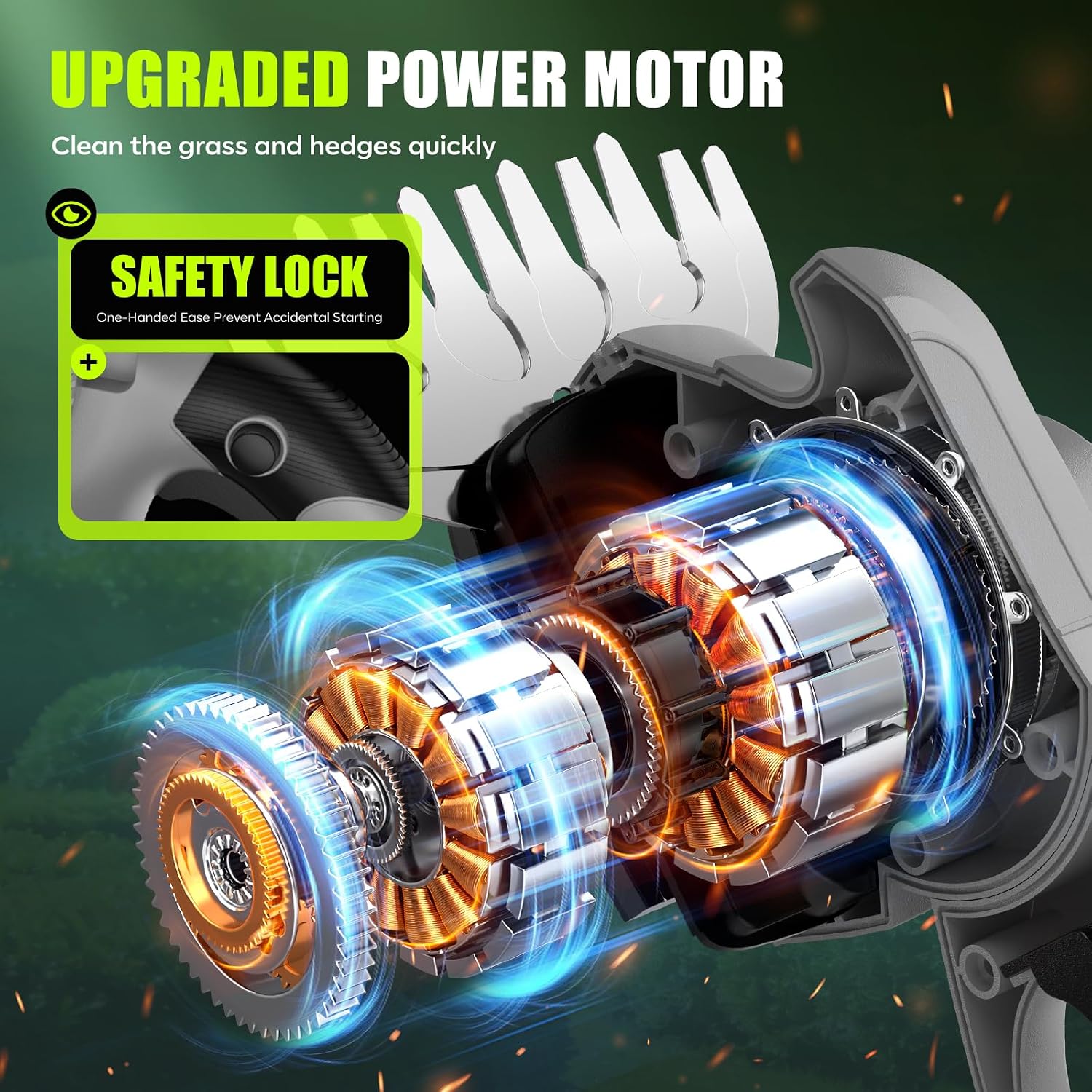 Detalle 2 de Supleap Cordless Hedge Trimmer 21V