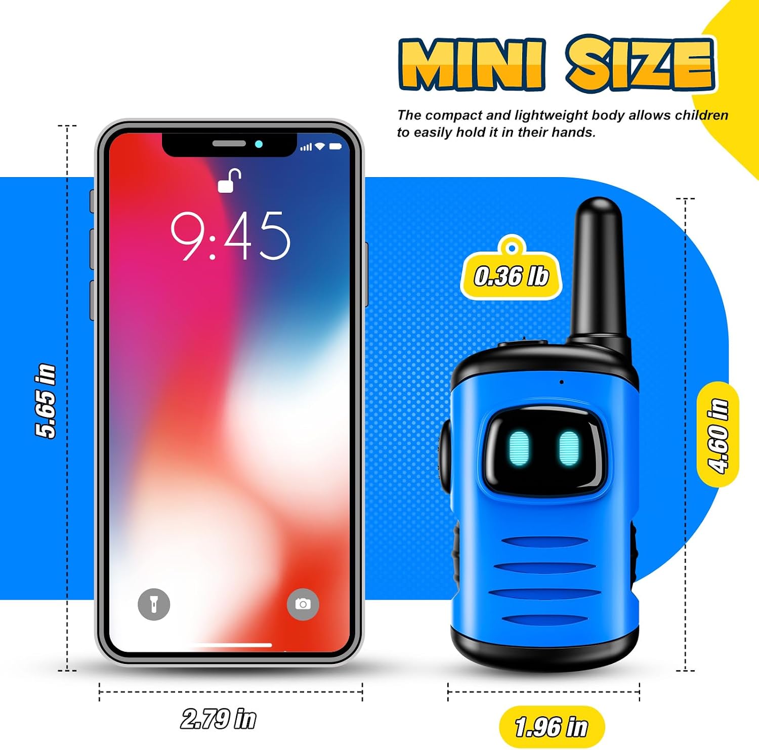 Detalle 1 de EUTOYZ Walkie Talkies 81 g Kids Long Range