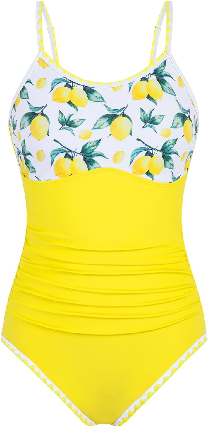 Detalle de XiaoMoSha Girls One Piece Swimming Costume with Adjustable Straps