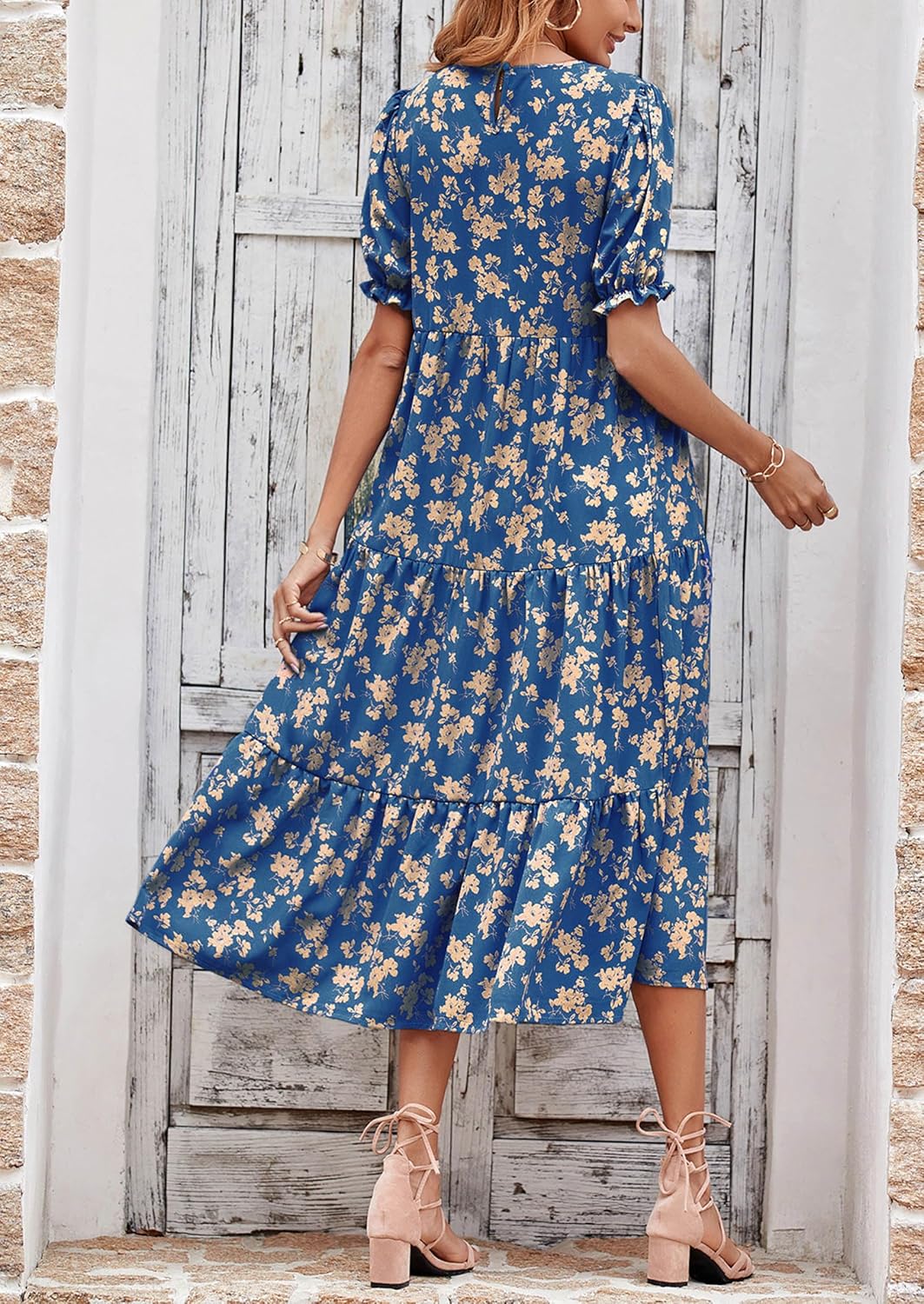 Thumbnail 1 de PRETTYGARDEN Summer Dress: Floral Boho Midi for Women, 2026 Collection