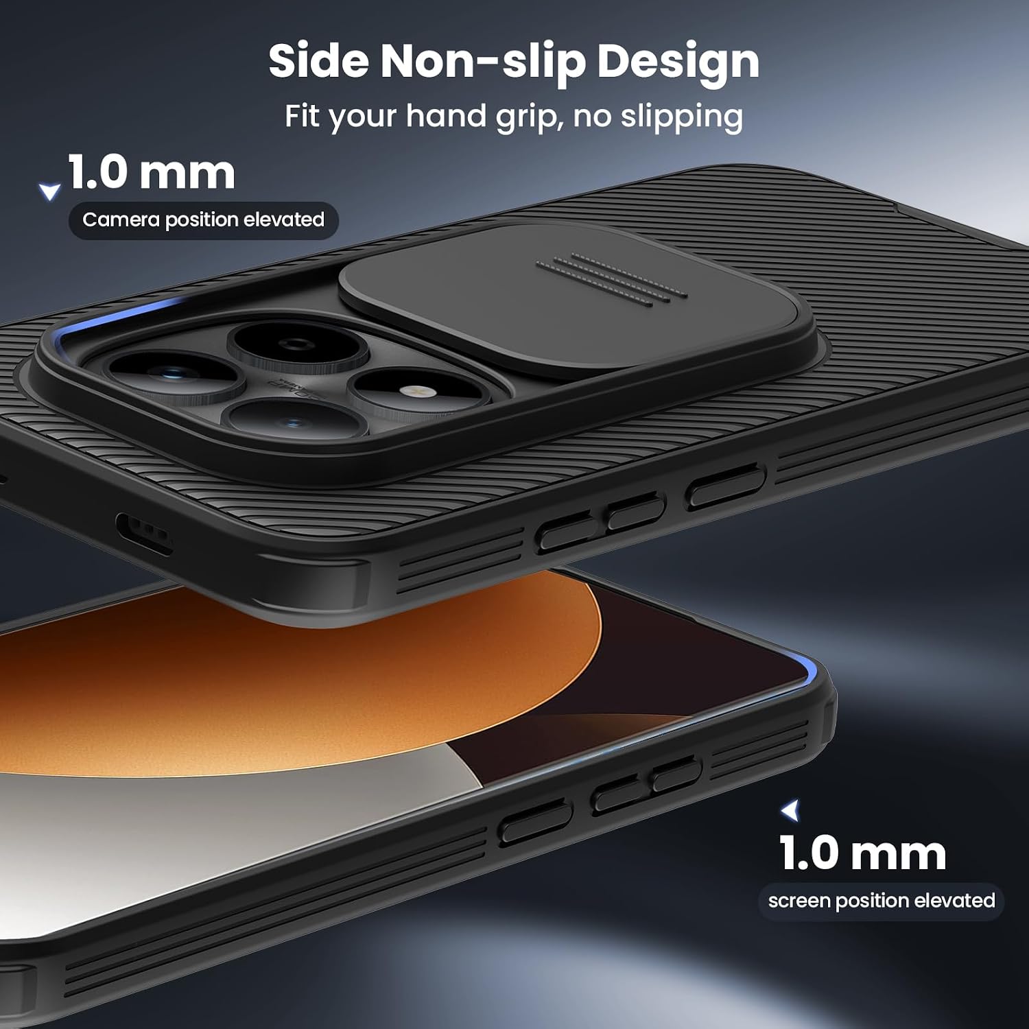 Thumbnail 4 de Nillkin Custodia con protezione fotocamera per Xiaomi Redmi Note 15 Pro+ 5G / Poco M8 Pro 5G (6,83") in nero