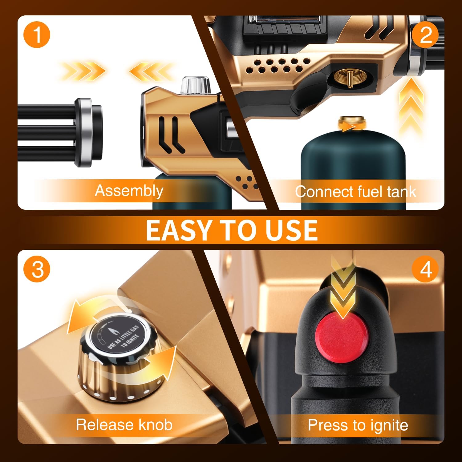 Thumbnail 3 de ARTFLAMM Flame Thrower Gun - Propane Cooking Torch for BBQ, Campfire and More