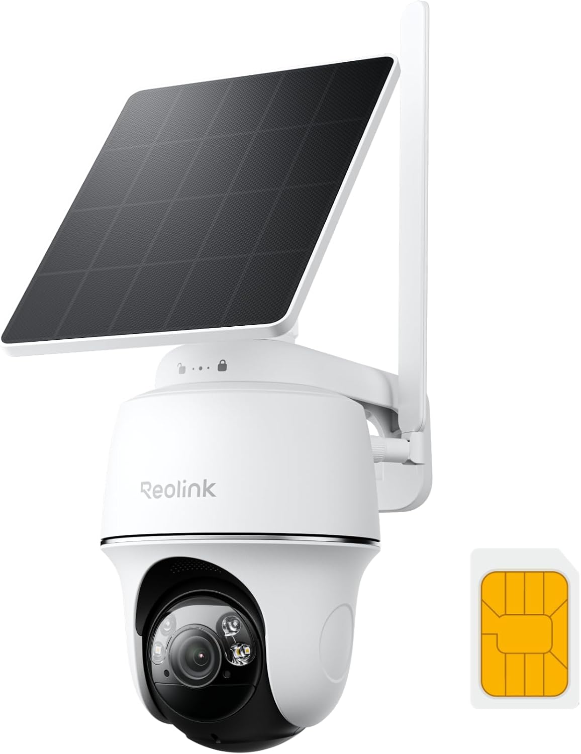 Detalle de Reolink Go PT Plus+SP 5MP 4G LTE-buitencamera met zonnepaneel en PTZ