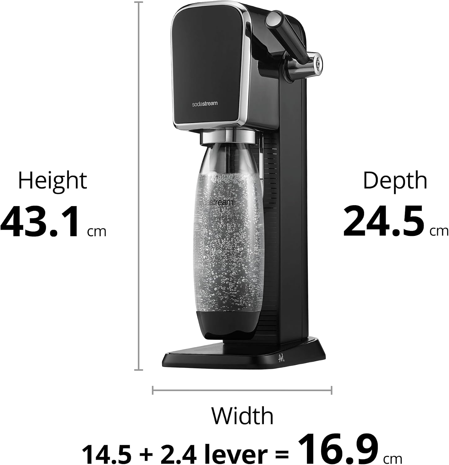 Detalle de SodaStream ART Sparkling Water Maker Starter Kit — White