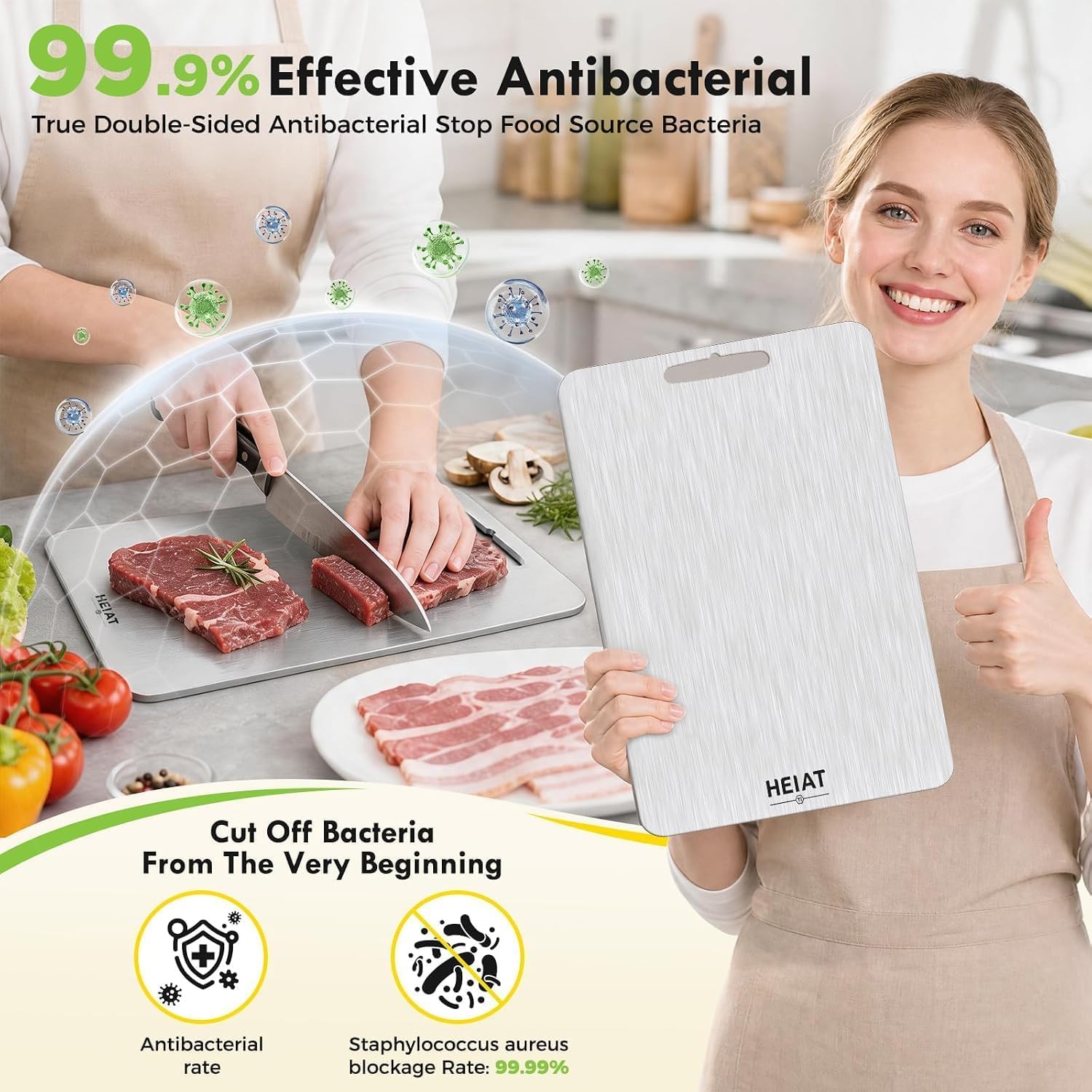 Detalle 1 de Titanium Cutting Board Set of 3