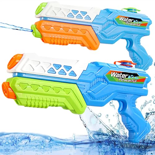 Detalle de Water Guns Powerful Long Distance, 2 Pack 510ML Big Water Gun Long Range by Cakkone (Blue)
