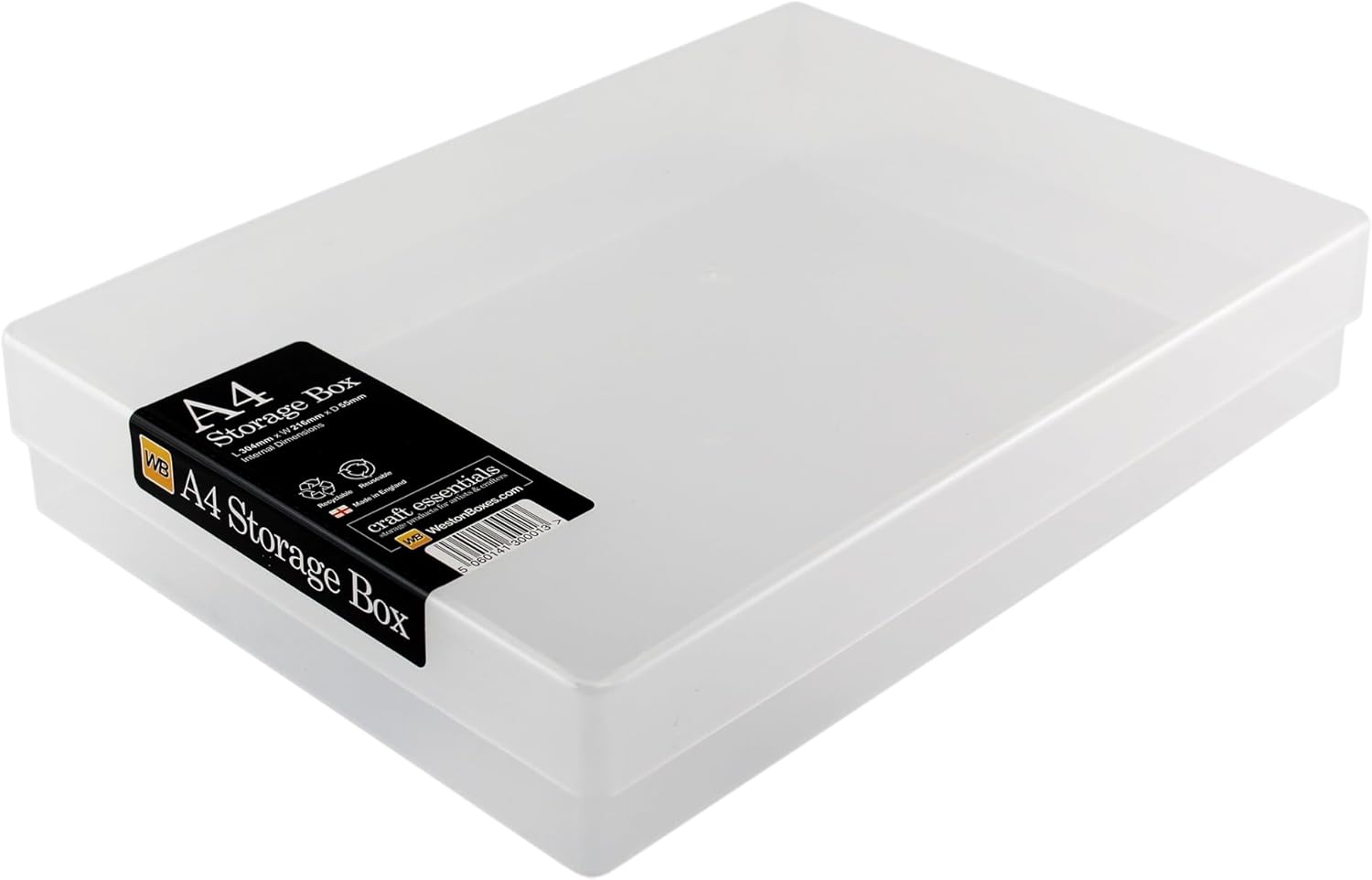 Thumbnail 2 de WestonBoxes A4 Transparent Plastic Craft Storage Boxes with Lids – Pack of 10 (3.6 L)