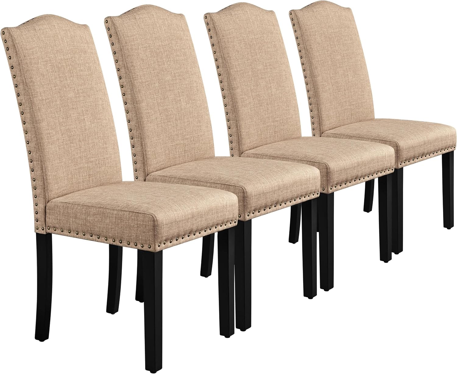 Detalle de Yaheetech Set 4 Sedie Schienale Alto 136 kg