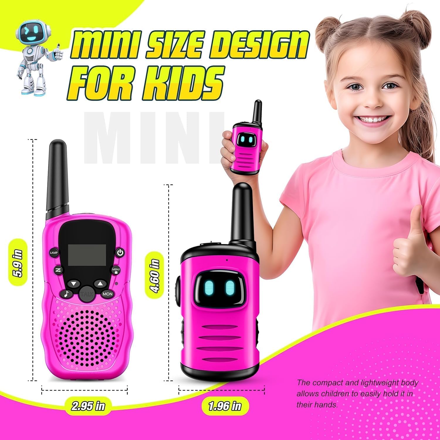 Detalle de EUCOCO Walkie Talkie für Kinder ab 81 g