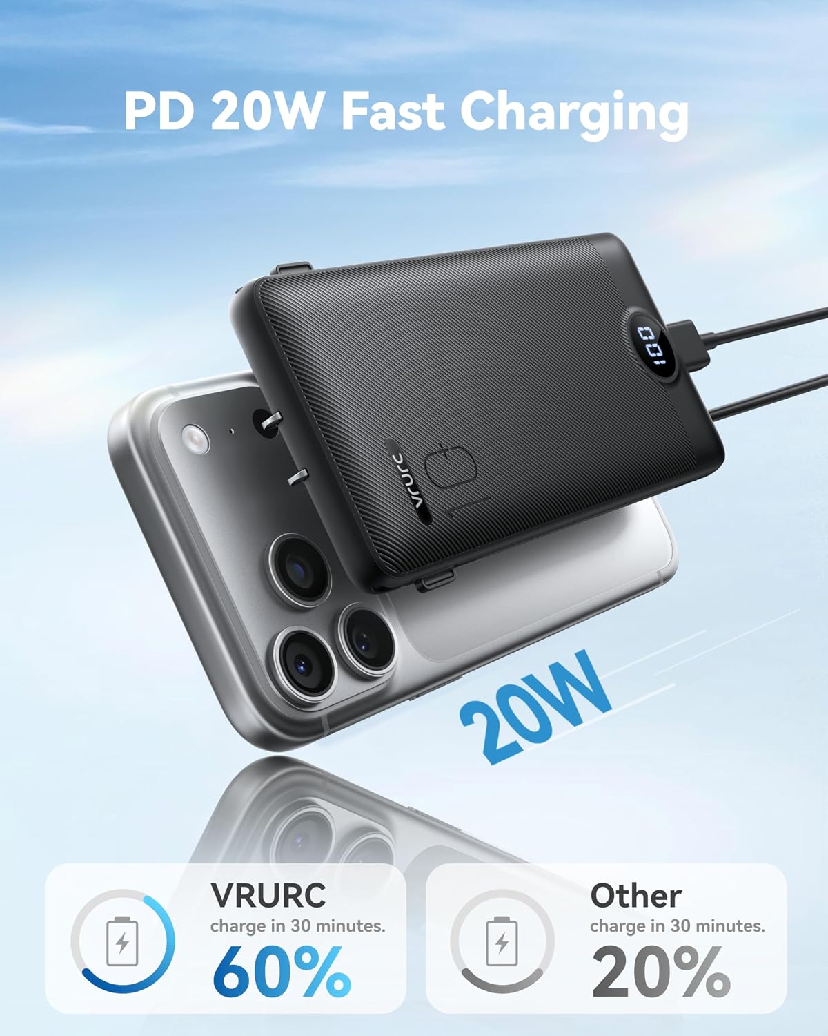 Detalle de VRURC Power Bank 20W PD