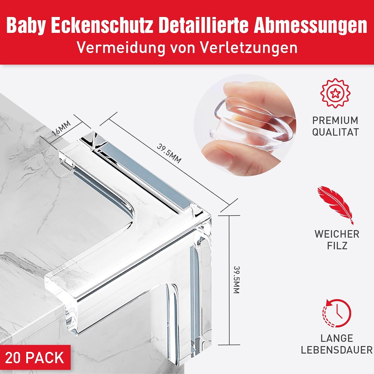 Thumbnail 1 de Eckenschutz Baby Transparent Selbstklebend 20 Stück