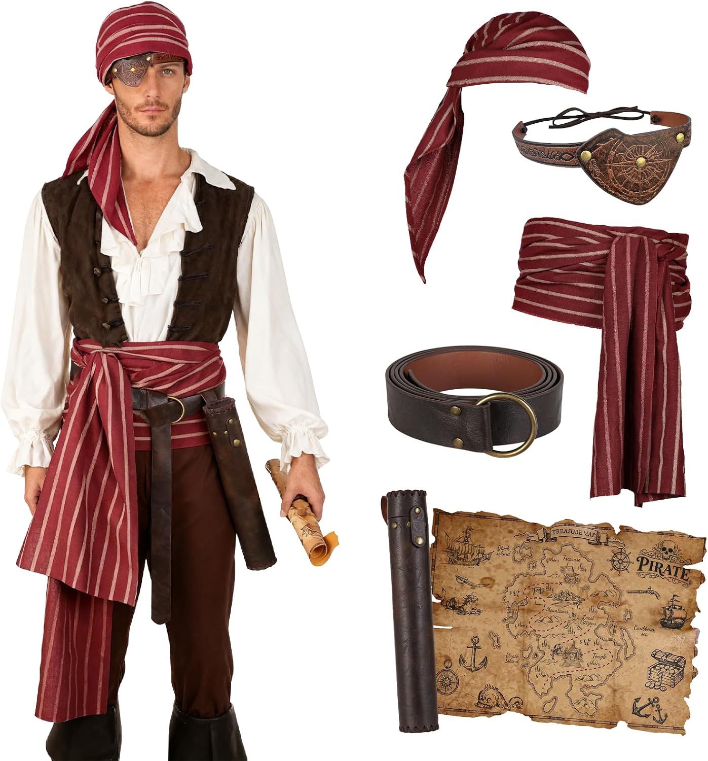 Imagen de HiiFeuer Piratenkostüm Mittelalter en OfertitasTOP