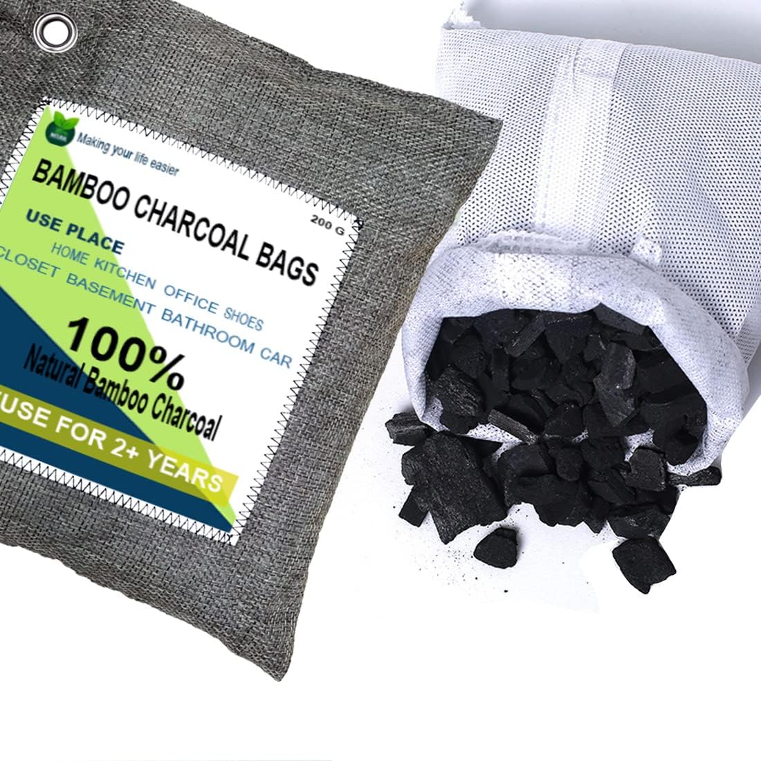 Thumbnail 3 de Charcoal Bags Bamboo 4 Pack 4x200g