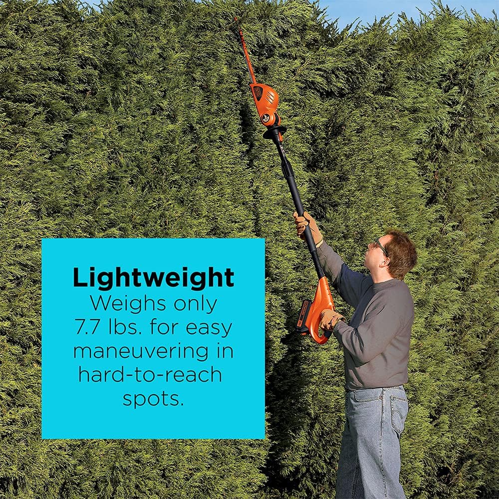 Thumbnail 4 de BLACK+DECKER Cordless Pole Hedge Trimmer, 18-inch