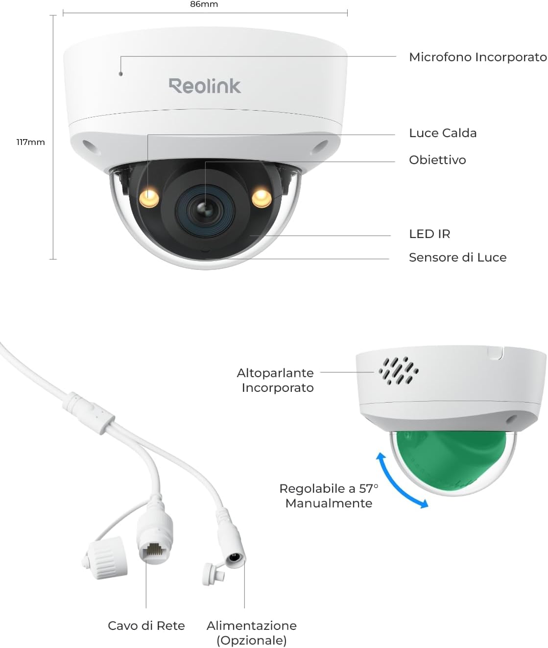 Thumbnail 5 de Reolink RLC-1240A 12MP Telecamera IP PoE per esterno