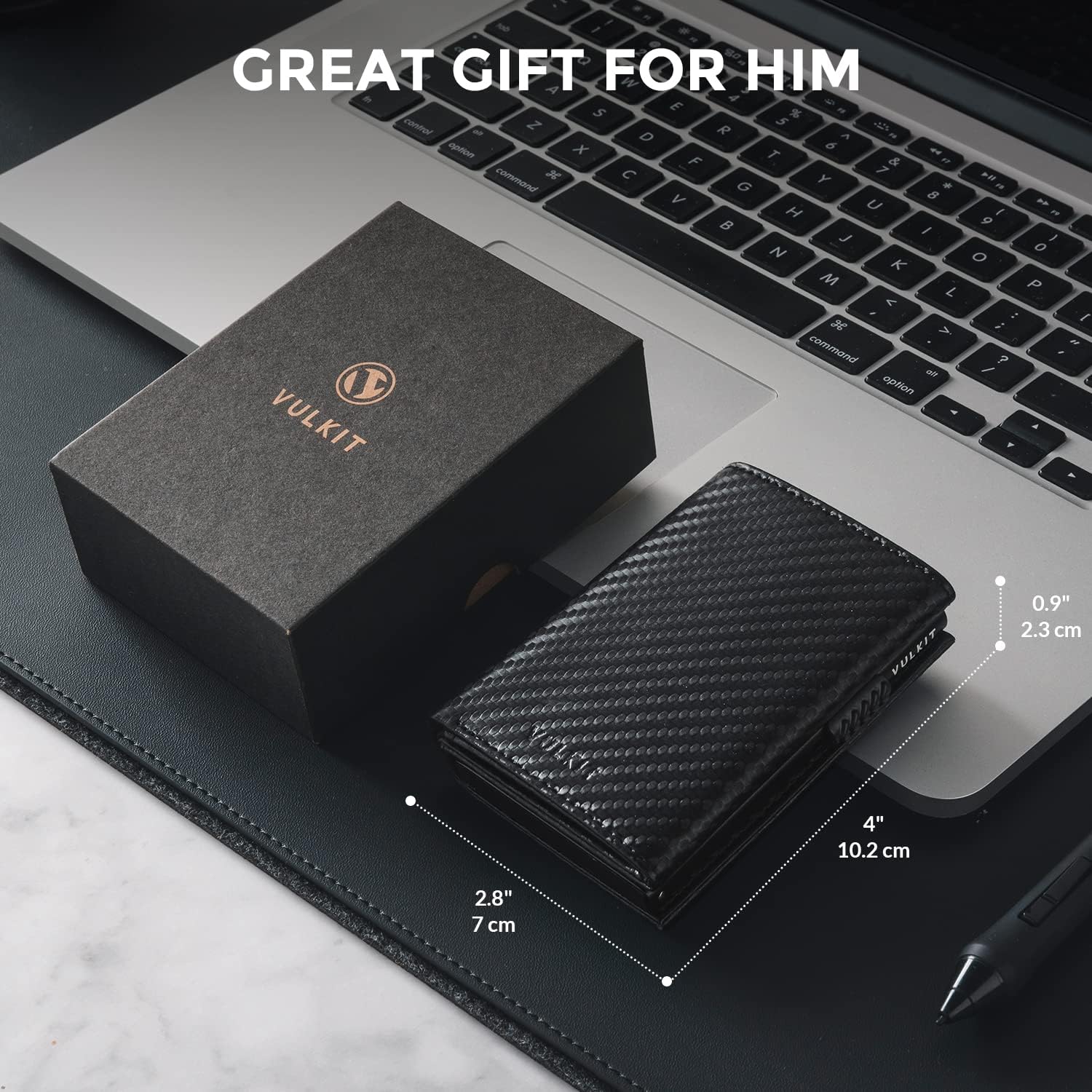 Thumbnail 6 de VULKIT Leather Pop Up Card Wallet with RFID Blocking and Banknote Compartment