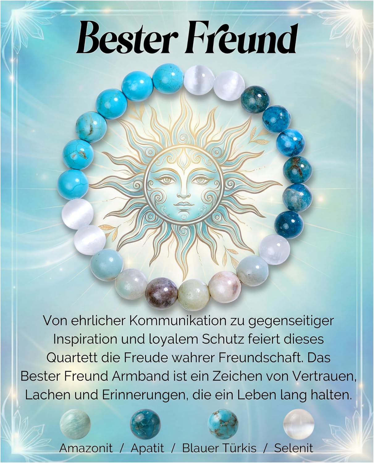 Detalle de Bivei Armband Stärkendes Kristall Heilungsarmband 8MM – Dehnbares Elastisches Perlenarmband für Damen & Herren