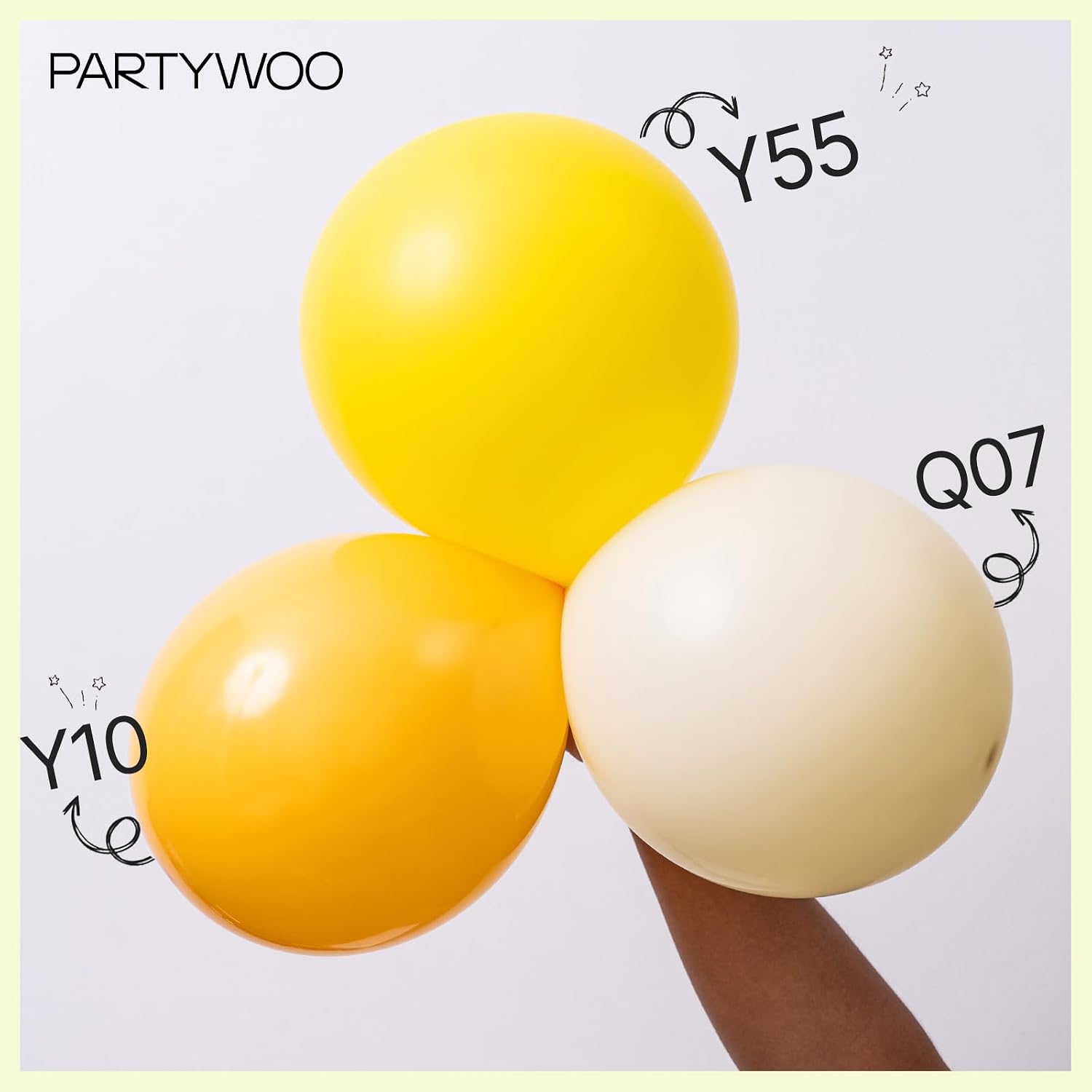 Thumbnail 3 de PartyWoo Pastel Yellow Balloons 127 pcs 🎈