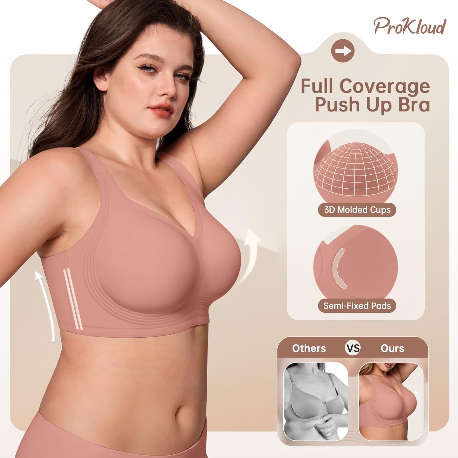 Thumbnail 2 de ProKloud Wireless Full-Coverage Bra with Semi-Fixed Pads