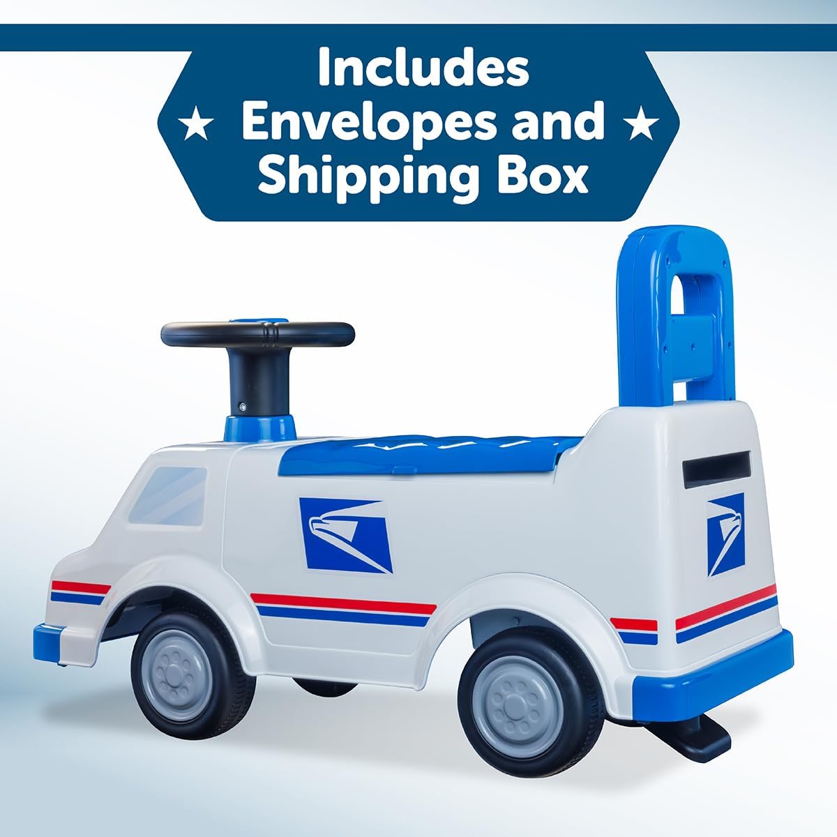 Thumbnail 4 de Waddle USPS Mail Truck Toddler Ride-On: Foot-to-Floor Mail Delivery Fun