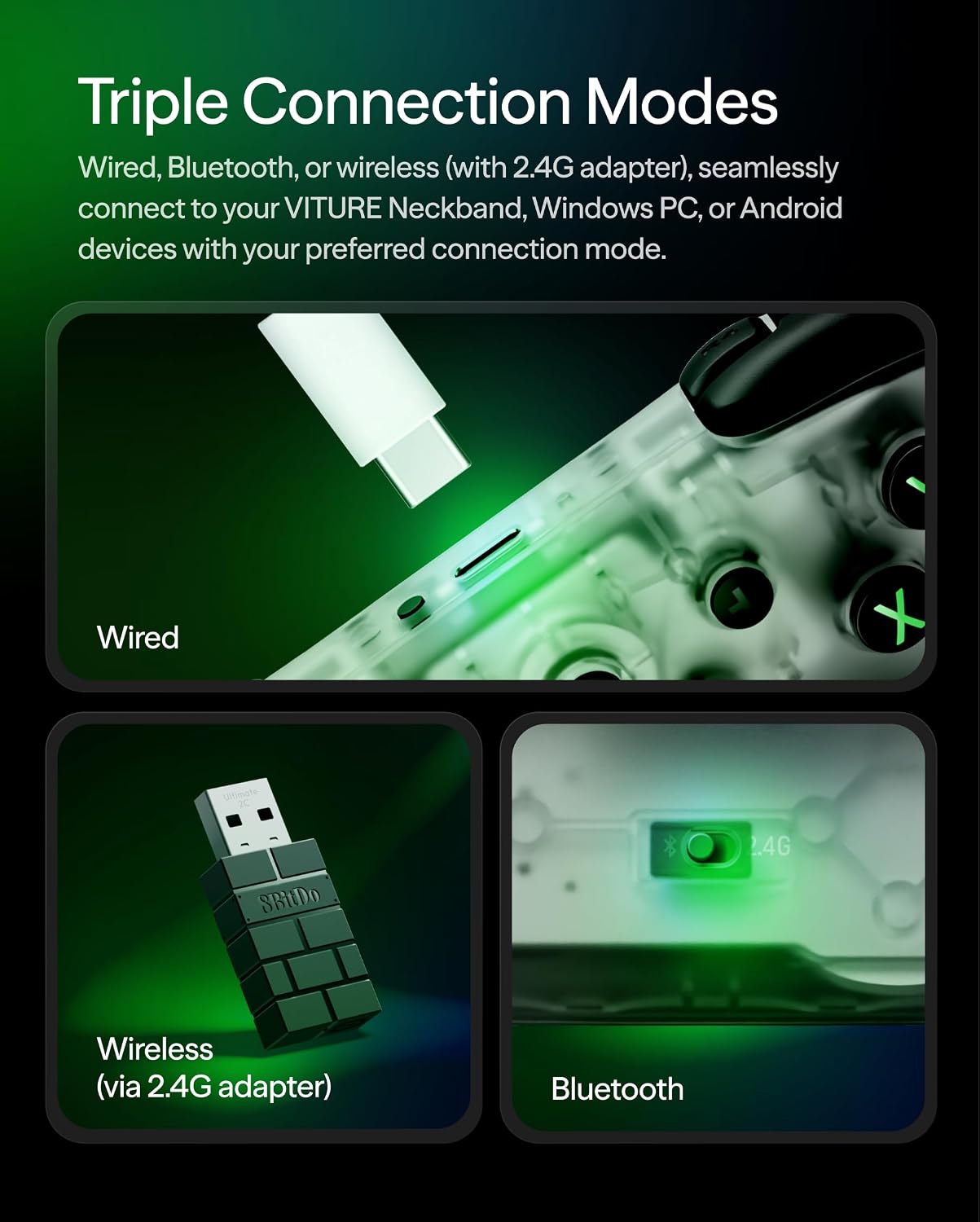 Thumbnail 3 de VITURE × 8BitDo Ultimate 2C Wireless Controller 3-Mode