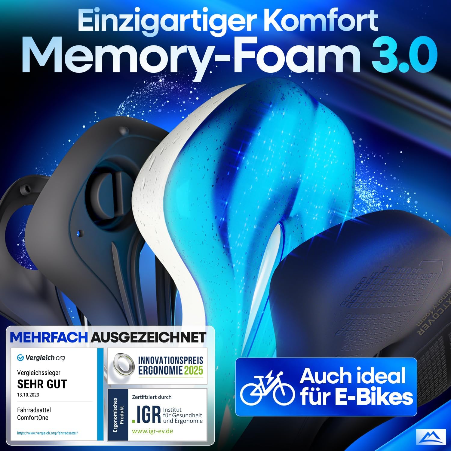 Detalle 2 de NEXTCOVER® Fahrradsattel Memory-Foam 3.0