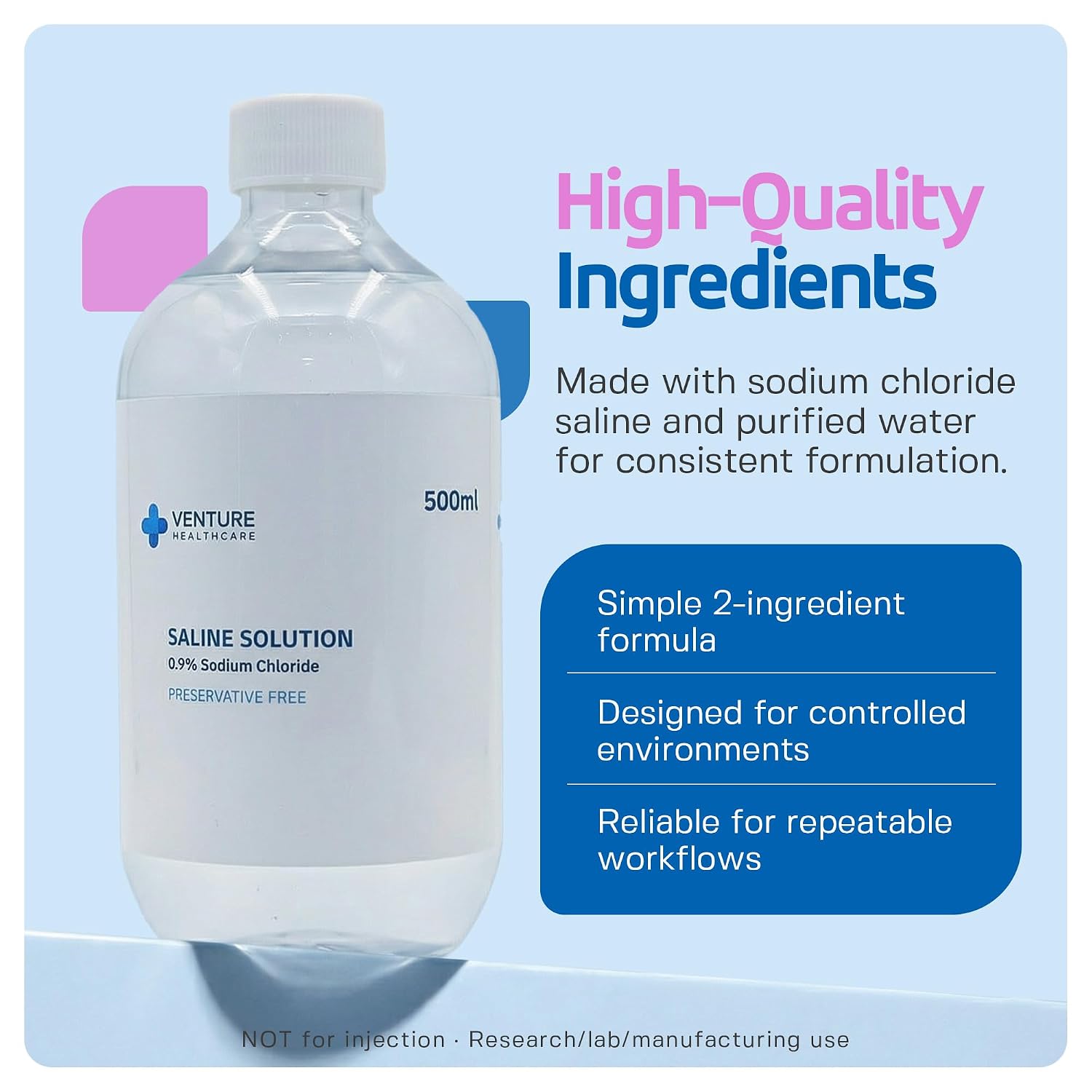 Detalle 2 de 0.9%生理食塩水 滅菌ラボグレード 0.22μmろ過 500ml×4本