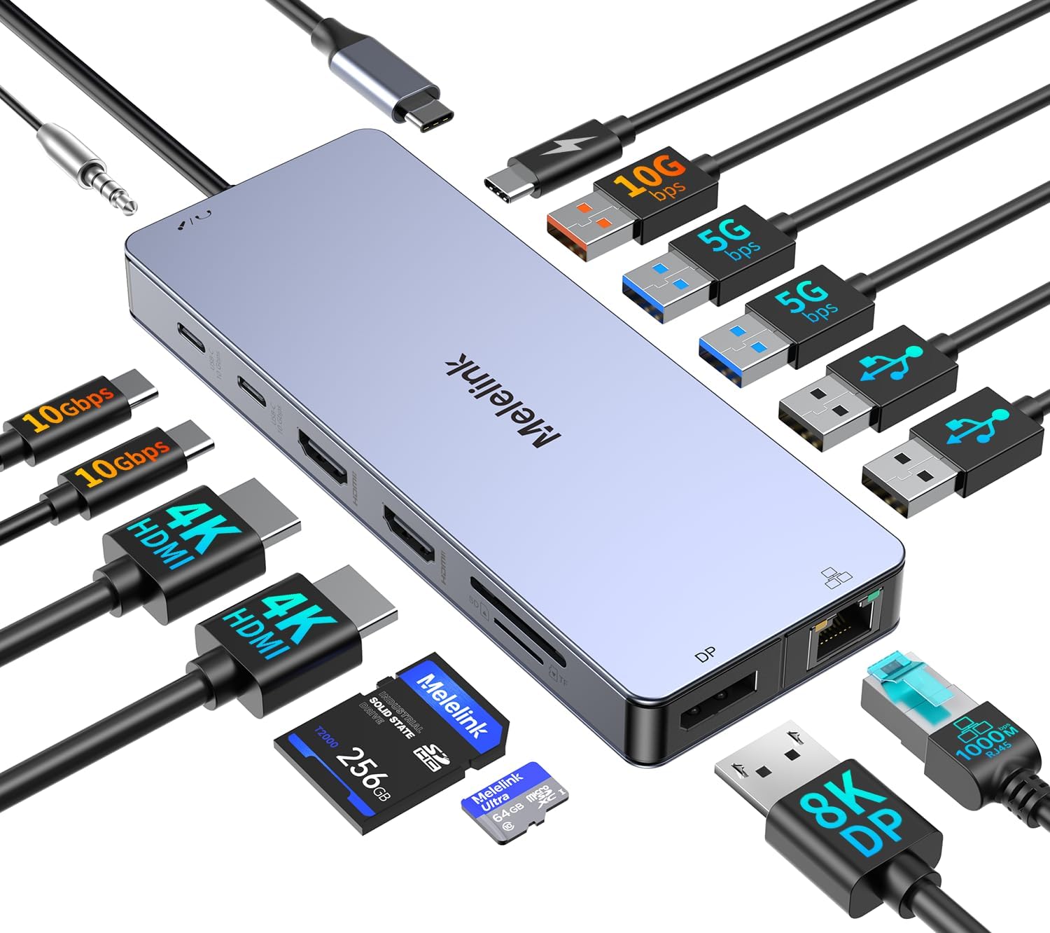 Melelink 15-in-1 USB C docking station