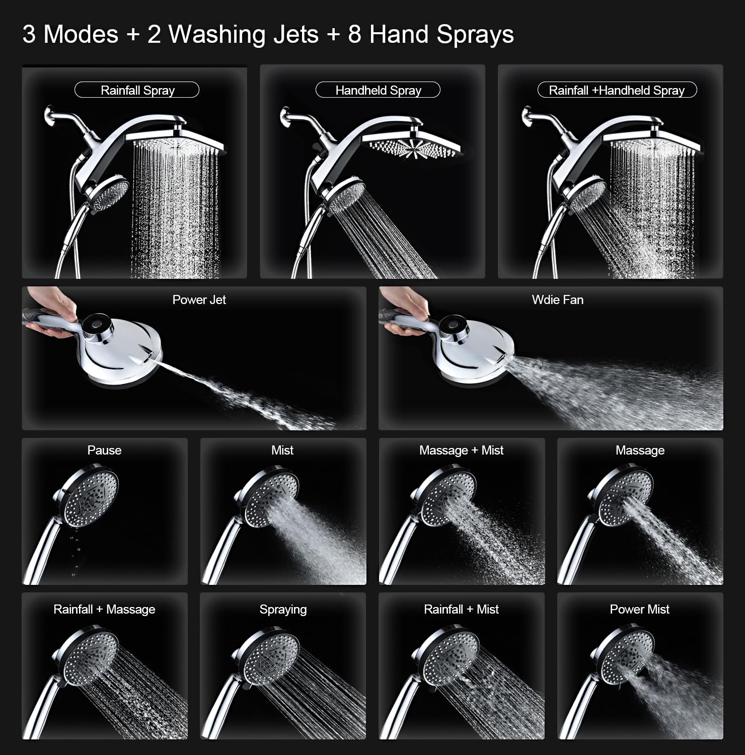Detalle 2 de High Pressure Rain Shower Head 12-inch