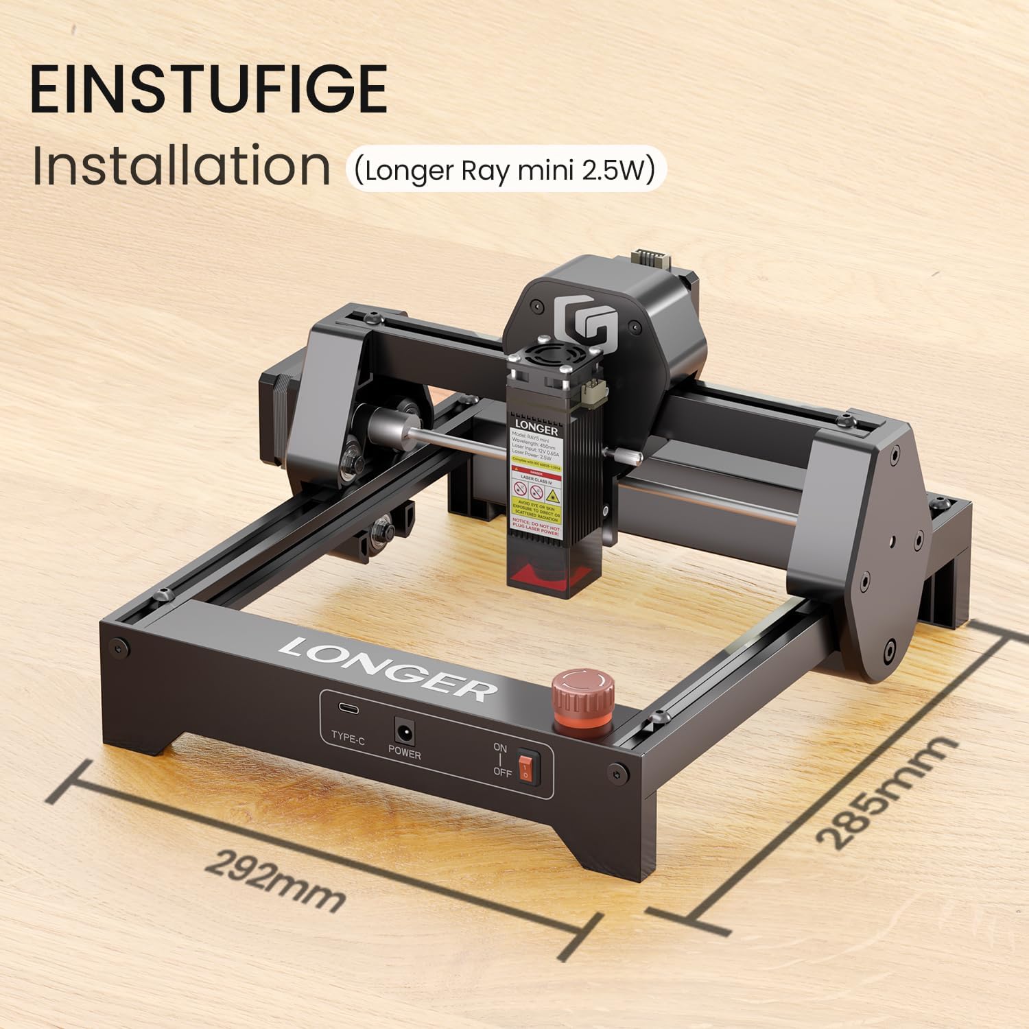 Thumbnail 3 de Longer Ray5 Mini 2,5W: incisore laser CNC compatto con WiFi e area di 140×130 mm