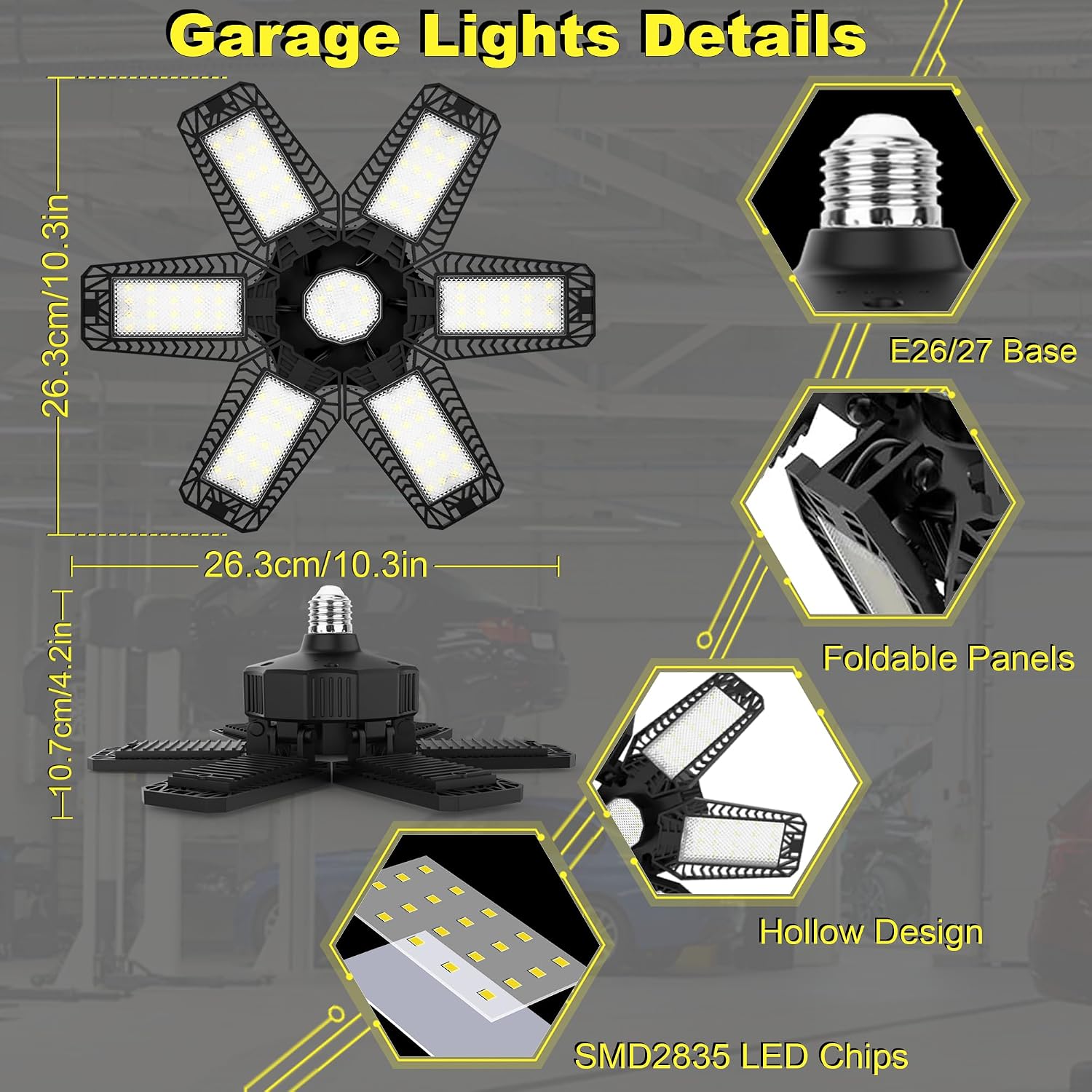 Thumbnail 6 de ISKYDRAW LED garage light, 185W