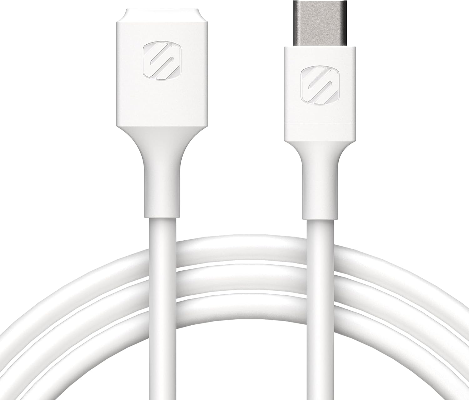 Detalle de Scosche ExtendIt USB Type-C Extension Cable (3 ft, White) - USB-C Female to USB-C Male