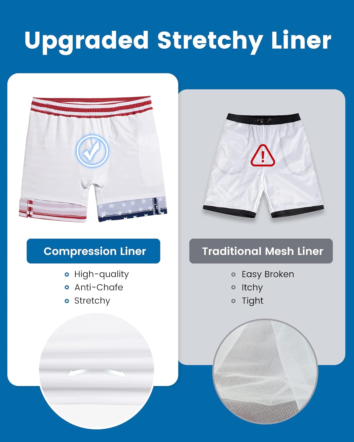 Thumbnail 3 de maamgic 2 in 1 Men's Swim Trunks with Compression Liner – 7 Inch Board Shorts