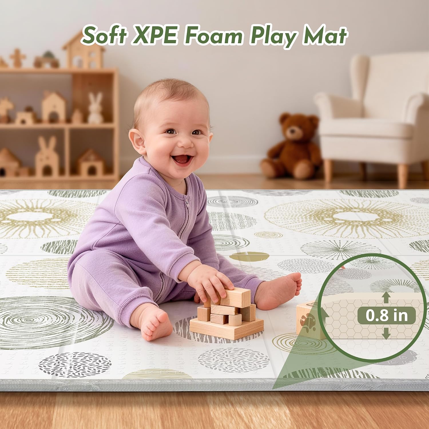 Detalle de Baby Play Mat 79 x 71 Inches