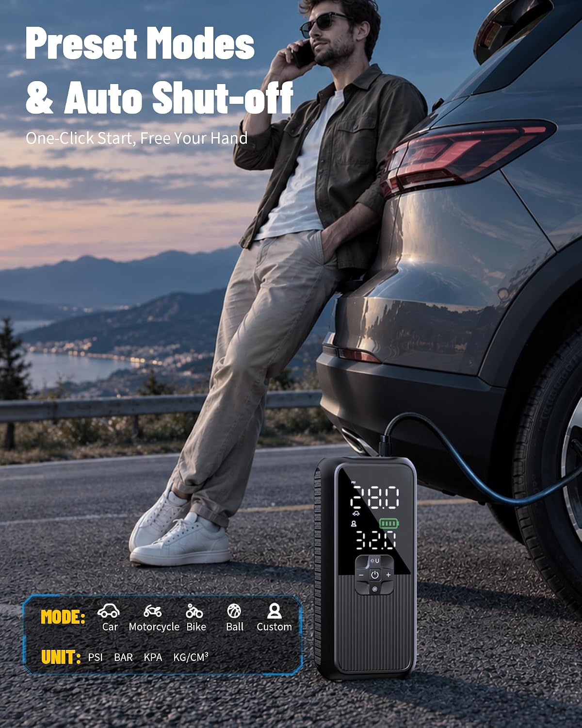 Detalle 1 de Birtokom Portable Tire Inflator, 6000mAh