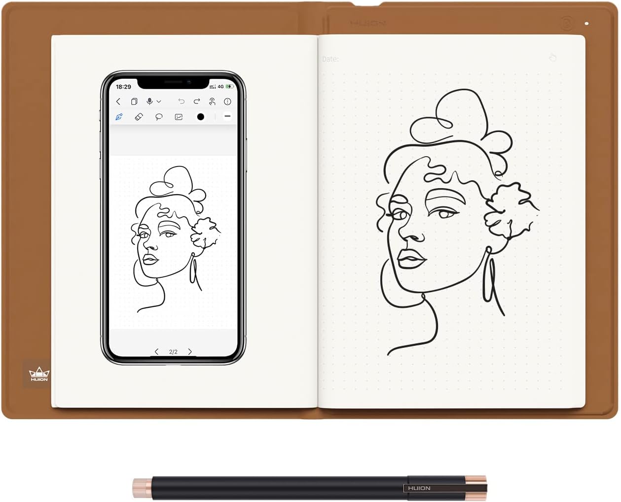 Detalle de HUION Note X10 A5 Notiztablet