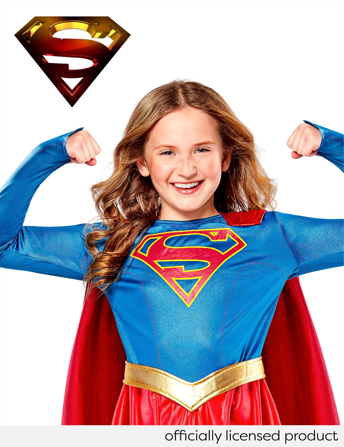 Detalle de Rubies Girl's Supergirl TV Show Costume, Large 12–14, Removable Cape