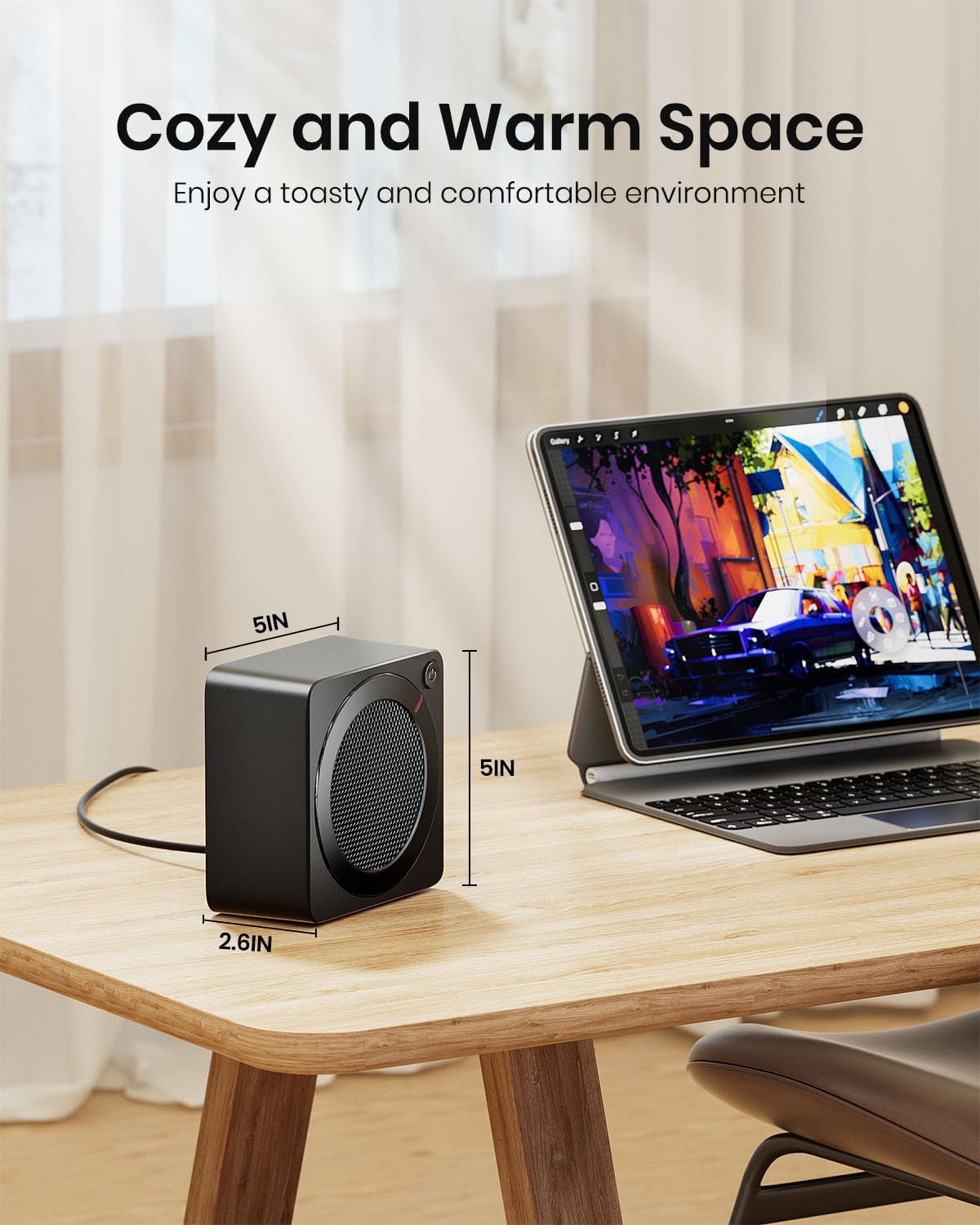 Thumbnail 1 de Gaiatop Mini Space Heater 500W ⚡