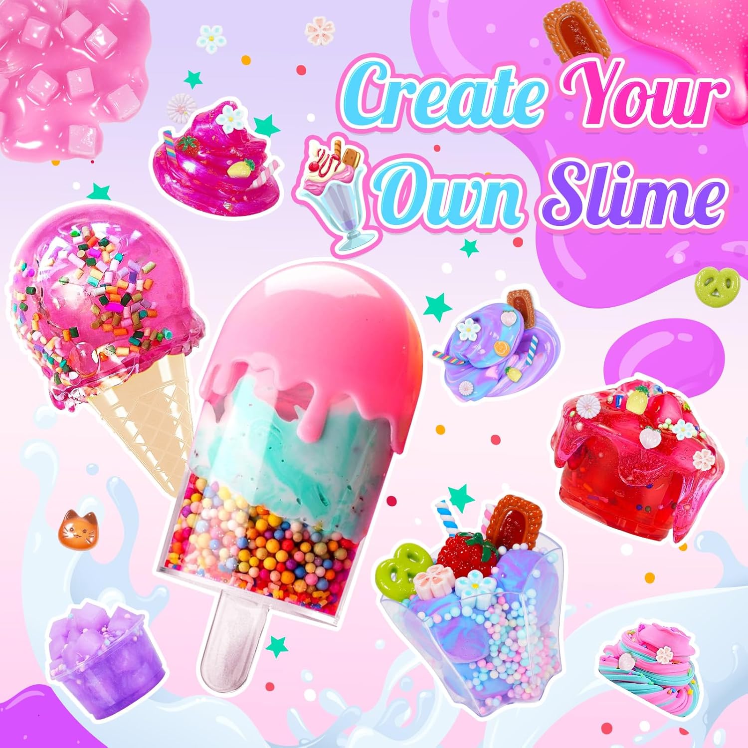 Detalle de Adeokay Slime per Bambini: kit di slime alla frutta e dessert per creazioni infinite (6–12 anni)