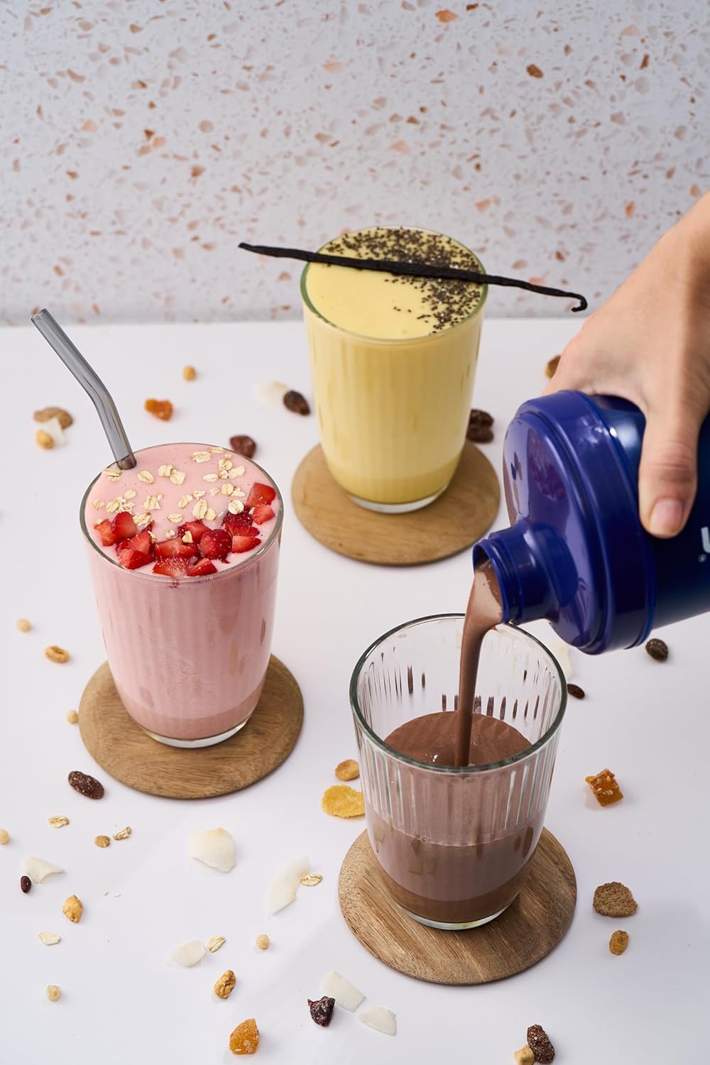 Detalle 2 de BIMANAN Shaker 500 ml 🥤 Mezclador para Batidos Sin Grumos