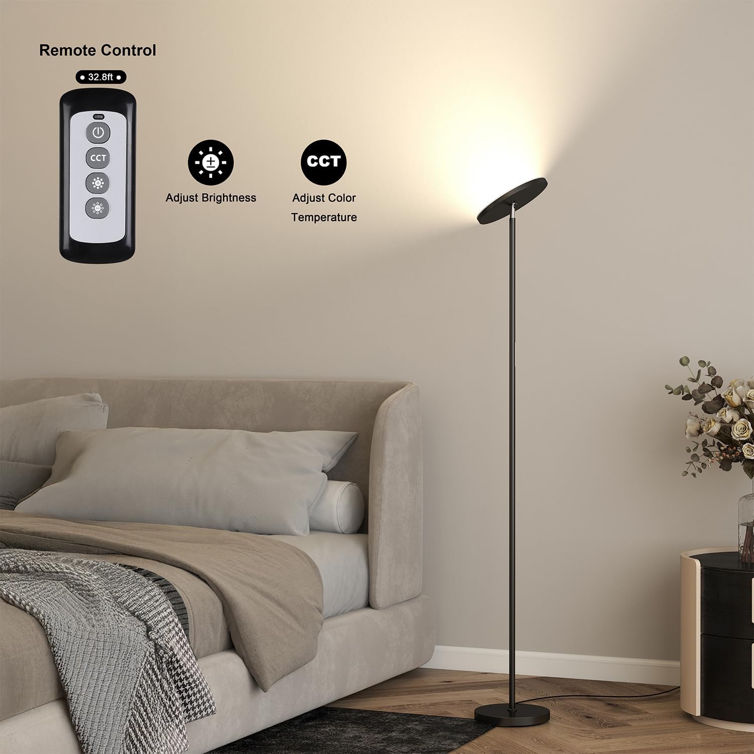 Thumbnail 5 de JOOFO Floor Lamp 30W 2400LM LED Torchiere 🌟