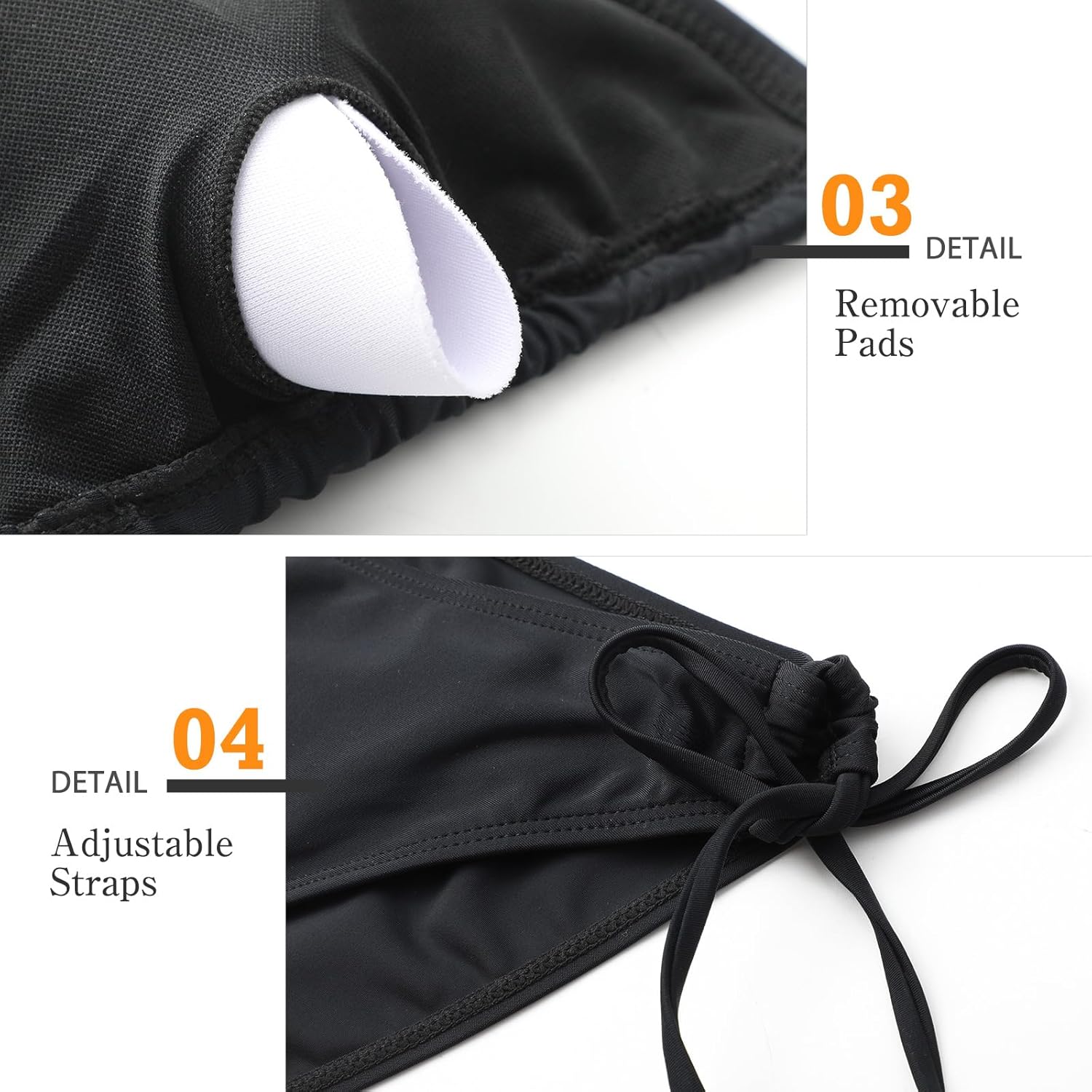 Thumbnail 5 de Genfien Damen Bikini-Set mit V-Ausschnitt & Triangel-Oberteil – Low-Waist mit Blumendruck