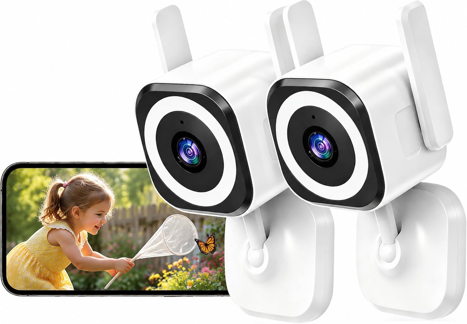 Detalle de 3MP Outdoor Security Camera 2-pack, 5G WiFi